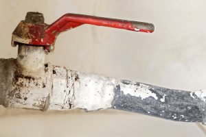 Old lead water pipe